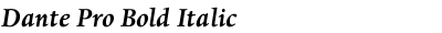 Dante Pro Bold Italic